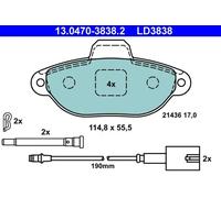 Plaquettes de frein 13.0470-3838.2 ATE pour FORD FIAT