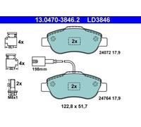 Plaquettes de frein 13.0470-3846.2 ATE pour FIAT FORD