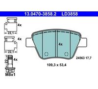 Plaquettes de frein 13.0470-3858.2 ATE pour VW AUDI SEAT SKODA