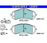 ATE 13.0470-3870.2 Plaquettes de freins pour OPEL Combo E Kasten / Kombi (X19)