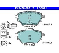 Plaquettes de frein 13.0470-3871.2 ATE pour CITROËN DS OPEL PEUGEOT TOYOTA