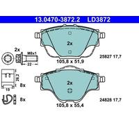 ATE Plaquettes de frein 13.0470-3872.2 pour DS Citroën Peugeot Opel Vauxhall