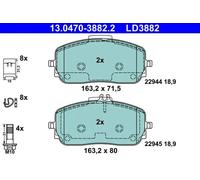 Plaquettes de frein 13.0470-3882.2 ATE pour MERCEDES-BENZ Sports Tourer