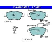Plaquettes de frein 13.0470-3982.2 ATE pour FIAT BRAVO II ALBEA STILO STILO VAN