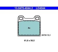 Plaquettes de frein 13.0470-4044.2 ATE pour VOLVO C70 I Coupé C70 I Décapotable