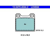 ATE Plaquettes de frein 13.0470-4044.2 Arrière pour Volvo C70 I Coupé/Décapotable, ép. 15,1 mm