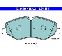Plaquettes de frein 13.0470-4884.2 ATE pour MERCEDES-BENZ MARCO POLO Camper