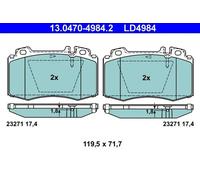 Plaquettes de frein 13.0470-4984.2 ATE pour MERCEDES-BENZ CLASSE S CLASSE M