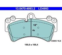 Plaquettes de frein 13.0470-4993.2 ATE pour AUDI VW PORSCHE