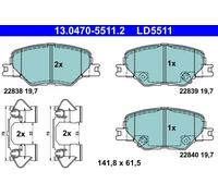 Plaquettes de frein 13.0470-5511.2 ATE pour OPEL INSIGNIA B Grand Sport