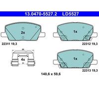 ATE 13.0470-5527.2 Plaquettes de frein