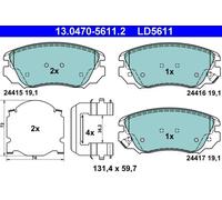 Plaquettes de frein 13.0470-5611.2 ATE pour OPEL SAAB CHEVROLET