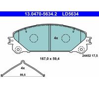 Plaquettes de frein 13.0470-5634.2 ATE pour LEXUS TOYOTA