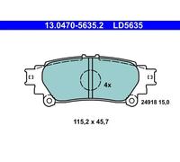 Plaquettes de frein 13.0470-5635.2 ATE pour LEXUS TOYOTA