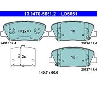 ATE Plaquettes de frein 13.0470-5651.2 pour Hyundai et Kia