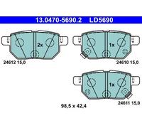 Plaquettes de frein 13.0470-5690.2 ATE pour TOYOTA SUBARU LEXUS