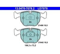 ATE Jeu de plaquettes de frein 13.0470-7078.2 – avant – céramique