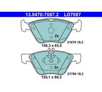 ATE Plaquettes de frein 13.0470-7087.2 – Kit avant céramique – pour MERCEDES-BENZ, CHRYSLER