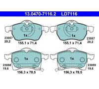 ATE Plaquettes de frein 13.0470-7116.2 pour OPEL ZAFIRA A Monospace
