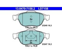 ATE Plaquettes/Sabots de frein avant 13.0470-7158.2 pour Renault Laguna II