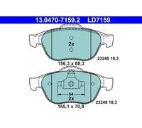 Jeu de plaquettes de frein ATE 13.0470-7159.2, avant, Céramique