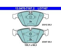 Plaquettes de frein 13.0470-7167.2 ATE pour BMW 7 5 5 Touring 6 6 Décapotable