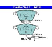 ATE Jeu de plaquettes de frein 13.0470-7201.2 avant Céramique pour EXEO 2 2008-