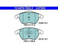 ATE Plaquettes de frein 13.0470-7202.2 avant céramique pour PEUGEOT 308 I 308 SW I 3008 Van RCZ Kit