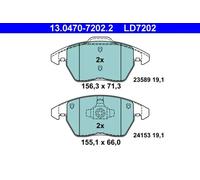ATE Plaquettes de frein 13.0470-7202.2 avant céramique pour PEUGEOT 308 I 308 SW I 3008 Van RCZ Kit