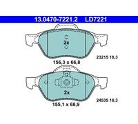 ATE 13.0470-7221.2 Kit de plaquettes de frein, frein à disque