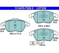 ATE Plaquettes de frein 13.0470-7226.2 pour Audi A1, A1 Sportback, TT, Roadster