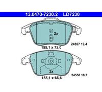 Plaquettes de frein 13.0470-7230.2 ATE pour CITROËN PEUGEOT DS