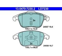 Plaquettes de frein 13.0470-7230.2 ATE pour PEUGEOT CITROËN DS