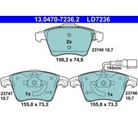 Plaquettes de frein 13.0470-7236.2 ATE pour VW TRANSPORTER T5 Autobus/Autocar