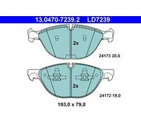 Jeu de plaquettes de frein ATE 13.0470-7239.2, avant, Céramique