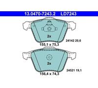 Plaquettes de frein 13.0470-7243.2 ATE pour FORD VOLVO