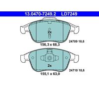 Plaquettes de frein 13.0470-7249.2 ATE pour RENAULT LAGUNA III LAGUNA Coupé