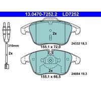 Plaquettes de frein 13.0470-7252.2 ATE pour CITROËN PEUGEOT