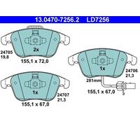 ATE Plaquettes de frein 13.0470-7256.2 pour Audi A4 B8, A5 Sportback, A4 B8 Avant