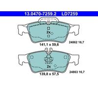 Plaquettes de frein 13.0470-7259.2 ATE pour MERCEDES-BENZ CLS CLS Shooting Brake