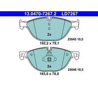 Plaquettes de frein 13.0470-7267.2 ATE pour BMW 5 Touring 5 5 Gran Turismo 7