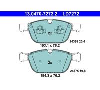 Plaquettes de frein 13.0470-7272.2 ATE pour VOLVO XC60 I SUV XC90 I XC60 I VAN