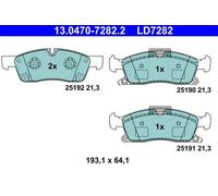 Jeu de plaquettes de frein ATE 13.0470-7282.2, avant, Céramique