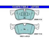 Plaquettes de frein 13.0470-7305.2 ATE pour CITROËN C4 PICASSO II C4 SPACETOURER