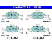 1x Kit de plaquettes de frein, frein à disque ATE 13.0470-7329.2