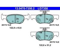 ATE Kit de plaquettes de frein à disque 13.0470-7350.2 1x