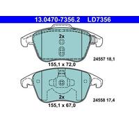ATE Kit plaquettes de frein 13.0470-7356.2, frein à disque pour CITROËN, DS, OP