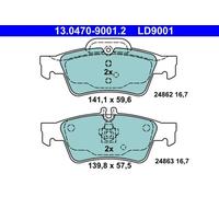 Plaquettes de frein 13.0470-9001.2 ATE pour MERCEDES-BENZ CLASSE E