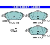 ATE Jeu de plaquettes de frein 13.0470-9003.2 – avant – Céramique
