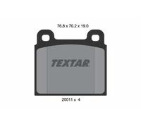 Plaquettes de frein 2001104 TEXTAR pour VW TRANSPORTER T2 Fourgon